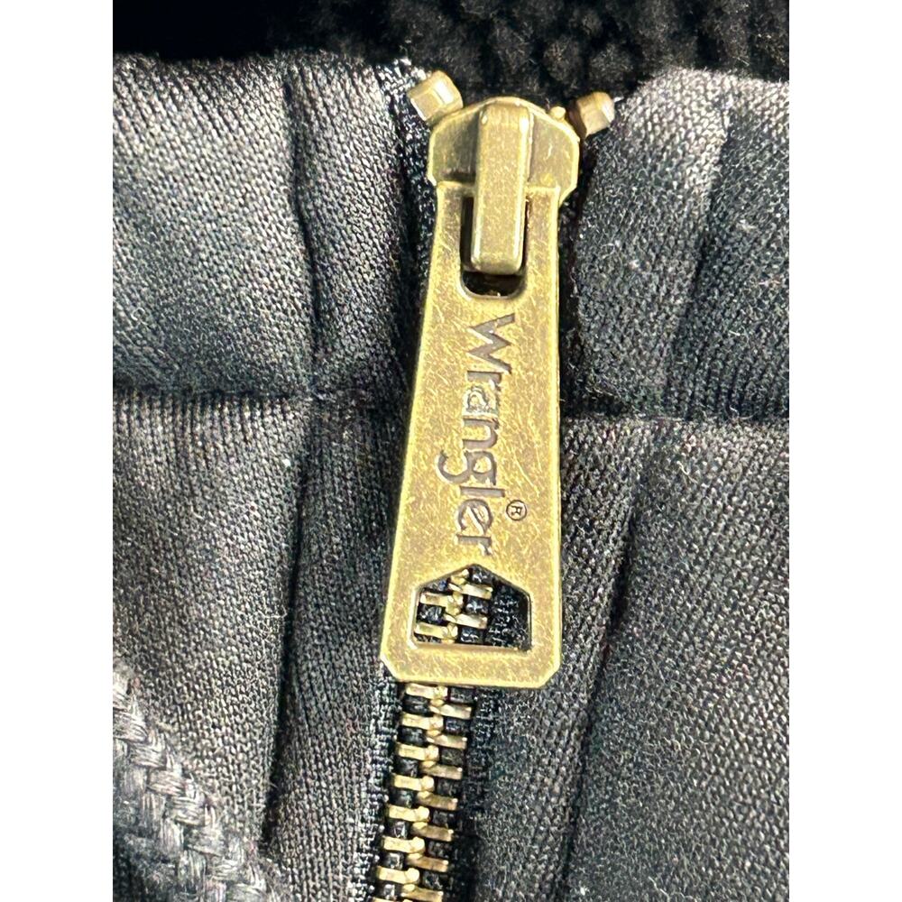 Wrangler Workwear Sherpa Lined Full Zip Hoodie Black Men's XL Heavy Duty Jacket - Picture 5 of 10